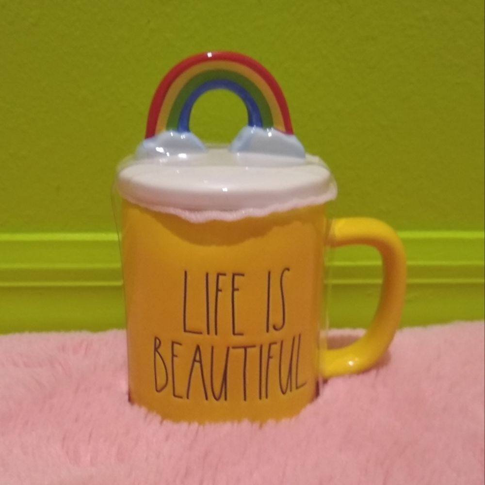 Rae Dunn Life Is Beautiful Ceramic Mug